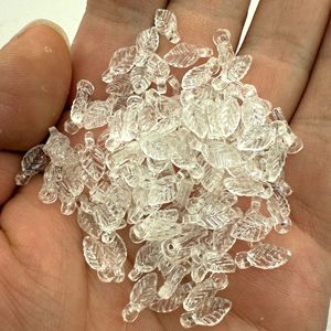 Acrylic Green <b>Leaf</b> Charms Irregular Etched Plastic Resin DIY Craft Jewelry Accessories - Product Image 3