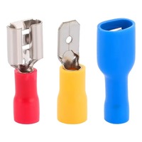 Bornes de déconnexion rapide entièrement isolées MDD/FDFD, connecteurs à fourche mâles et femelles, cosses de câblage à sertir codées par couleur pour câblage automobile