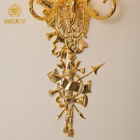Jewellertop Applique murale décorative d'art classique européen Lumière Château Palais Applique murale de luxe en laiton antique