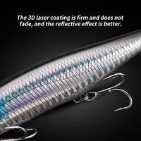 Leurre flottant Mino Plastic Freshwater Salmon Pike Shallow Lip pour la pêche en lac 12cm 21.7g