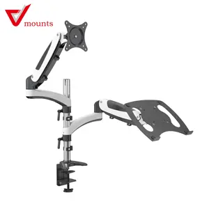 V-mounts ErgoSpot Dual Monitor Arm Gas Spring Laptop Stand Desk Clamp Mount for Monitor Arms Category VM-LH08