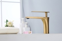 Robinet de lavabo moderne chromé de qualité professionnelle, en laiton robuste, avec cartouche céramique, monotrou, à poser sur comptoir, pour hôtels et écoles