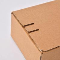 Boîte d'expédition en carton ondulé avec fermeture éclair en papier kraft facile à déchirer, fabriquée sur mesure pour l'emballage et la livraison