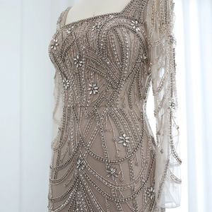 Janc ember SZ163 Kristall Dubai Square Collar Meerjungfrau Abend party Prom Kleider - Product Image 4