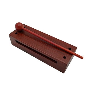 Bloc de percussion en bois massif rouge avec maillet en bois, instrument Orff pour l'entraînement rythmique des enfants, vente en gros - Product Image 1