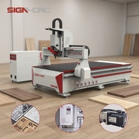 Routeur CNC pour le bois SIGN, 3 axes, semi-automatique, machine de gravure CNC pour la production de portes d'armoires et de meubles