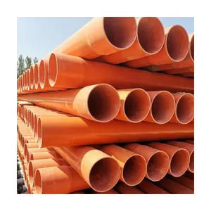CPVC Orange Flexible Plastic Tube Electrical Ware Protection Pipe for Underground Cable Flame Retardancy