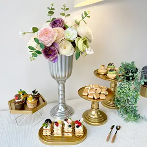 Düğün süslemeleri parti doğum günü için Centerpieces silindir vazolar için dayanıklı plastik çiçek vazo kaide