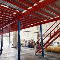 Système de plateforme de mezzanine modulaire robuste en acier, revêtement poudré anti-corrosion, capacité de charge personnalisable