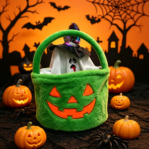 ถุงของขวัญฮาโลวีนปี 2026 ลายฟักทองผี สำหรับเด็ก ถุงใส่ขนม Trick or Treat กระเป๋าหิ้วแบบมีไฟ LED ตะกร้าตุ๊กตาเรืองแสง ของชำร่วยงานปาร์ตี้ - Product Image 3