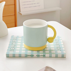 Tasse à eau pour couples, pour la maison, le bureau, tasse à café en céramique moderne et simple - Product Image 6