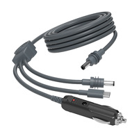 Câble de remplacement Zowie transfrontalier mini DC 3-en-1 100W haute puissance vers allume-cigare Type-C DC 5.5*2.1mm