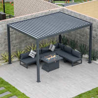 Dernier cri aluminium Bioclimatic Toit de terrasse Coupe-vent Persienne de jardin Pergola Mobilier d'extérieur