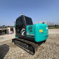 Excavatrice sur chenilles hydraulique Kobelco SK75 d'occasion, engin de terrassement lourd, machine de construction, excavatrice d'occasion à vendre