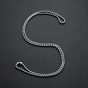 Collier en chaîne à billes en acier inoxydable, forme ronde, bijoux unisexes, pendentif chaîne PL003 - Product Image 4
