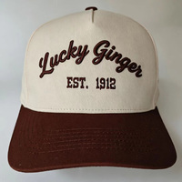 Gorra de Béisbol de 5 Paneles de Dos Tonos con Logotipo Personalizado, de Alta Calidad, al por Mayor, Estructurada, Unisex, de Algodón, Gorras de Béisbol Tipo Trucker
