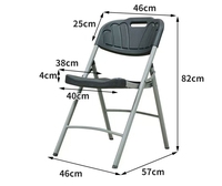 Chaises pliantes d'extérieur empilables en plastique et métal légers, design moderne, pour jardin, terrasse, hôtel