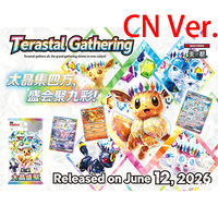 Kotak Booster Scarlet & Violet 17.5 Terastal Gathering TCG Asli Cina Eevee SCV9.5 Kartu Koleksi Permainan Papan