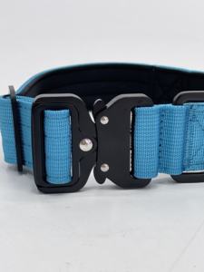 طوق كلب بمشبك معدني للطيران من الألومنيوم أخف وزنا قابل للتعديل من النايلون للخدمة الشاقة طوق تدريب تكتيكي مع مقبض - Product Image 5