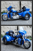 Modelo de Motocicleta de Aleación Fundida a Presión Davidson TRI GLIDE ULTRA 1:10, Triciclo de Lujo, Coleccionable, Clásico, Adorno, Regalo para Amigos