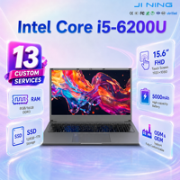 Ordinateur portable OEM personnalisé 15,6 pouces FHD IPS, processeur Core i5-6200U, 8/16 Go de mémoire DDR3, SSD NGFF en option, déverrouillage par empreinte digitale, clavier rétroéclairé