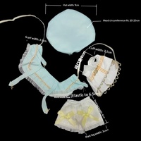 Vêtements pour poupées en peluche de 10 cm, ensemble motif Bluebird, motif étoile de mer, style japonais et coréen, vêtements Lulu, petit cadeau