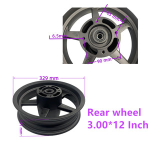 Juego de Ruedas Tubeless GP Wheel <span class=keywords><strong>Pit</strong></span> <span class=keywords><strong>Bike</strong></span>, <span class=keywords><strong>Llanta</strong></span> de Aleación Ligera Supermoto para Carreras, 2.15/2.50-12 2.5/3.0-12 Pulgadas para Motocicleta de Carretera Motard - Product Image 3