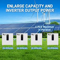 Plus de 10 000 cycles, 29 999 kWh LiFePO4 ESS, onduleur triphasé 12 kW, 51,2 V 587 Ah, cellules de batterie de qualité A+, BMS 300 A intégré