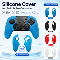 Coque en silicone pour manette NS Pro, design à poignée séparée, antidérapante, ajustement personnalisé, compatible avec la manette Nintendo Switch Pro