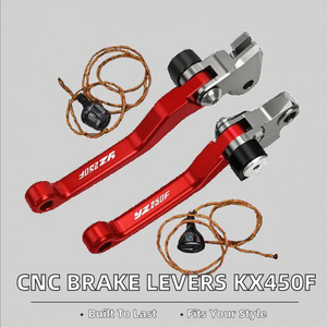 Xinlong 새로운 다중 위치 조정 가능한 CNC 알루미늄 피벗 브레이크 클러치 레버 <span class=keywords><strong>Kawasaki</strong></span> KX450F 2013-2018 Motocross Dirt Bike 1 - Product Image 2
