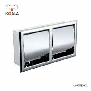 नया आगमन पीतल S304 क्रोम ब्लैकेंड गोल्डन सिंगल बाथरूम बाथ पेपर तौलिया धारक - Product Image 4