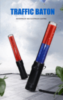 Bâton de signalisation de sécurité en plastique de 26 cm avec poignée, lumière LED clignotante rechargeable, fixation magnétique, étanche, pour aéroport