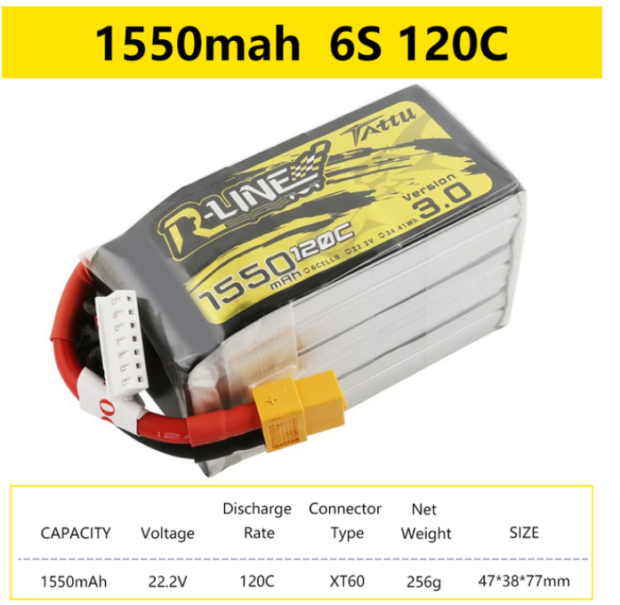 1550mAh 120C 6S