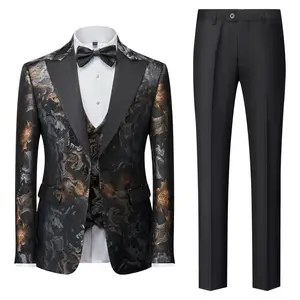 Luxury High Quality Plus Size Tuxedo Suits & Blazer Wedding Business Groom Suit 3 Piece Men's Suits For Men