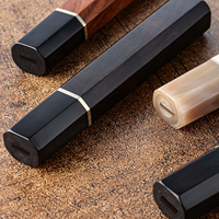 Poignée de couteau bricolage professionnelle corne de buffle et manche en bois d'ébène pour couteaux bois de fonte et corne de buffle noire poignée de couteau bricolage