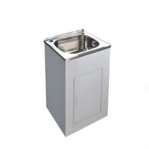 Meuble de buanderie moderne en acier inoxydable à double compartiment, avec espace de rangement, facile à nettoyer, modèle 652B Australie – Vente chaude - Product Image 5