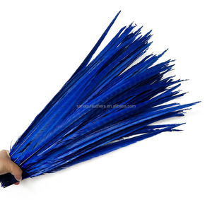 Plumas <span class=keywords><strong>de</strong></span> Faisán <span class=keywords><strong>de</strong></span> 60-65 cm <span class=keywords><strong>de</strong></span> Largo, Teñidas <span class=keywords><strong>de</strong></span> Azul Real, Plumas <span class=keywords><strong>de</strong></span> Cola <span class=keywords><strong>de</strong></span> Faisán Anillado, Plumas <span class=keywords><strong>de</strong></span> Faisán en <span class=keywords><strong>Venta</strong></span>, Disfraz <span class=keywords><strong>de</strong></span> Carnaval Sexy - Product Image 1