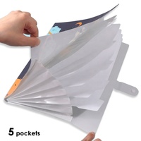 Foska 5 couches dessin animé extensible fichier sac Portable Document sac A4 extensible fichier dossier PP enveloppe dossier sac avec poignée