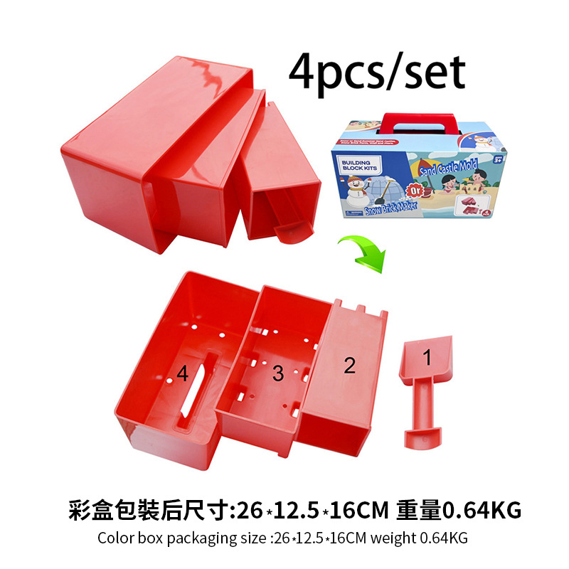 Ensemble de 4 pièces, emballé dans une boîte colorée