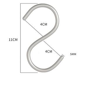Ganci a forma di S in lega di alluminio pratico gancio per ringhiera <span class=keywords><strong>da</strong></span> cucina porta gancio per appendere vestiti borsa forniture per la casa - Product Image 6