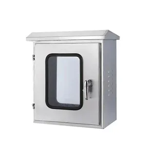 Ip66 304_316_201 Stainless Steel Electrical Wall Mounted Enclosure Control Box Electric Meter Box Nema 4 Enclosure Steel Box