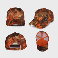 Gorra de Béisbol de Camuflaje con Luz LED, Personalizada con Logotipo Bordado, Naranja, para Caza Nocturna, Fiestas