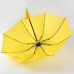 Wholesale Modern Cute Mini Pocket Fold <b>Umbrellas</b> Banana Shaped Pouch Special Case Pongee Fully-<b>Automatic</b> Business Gifts - Product Image 3