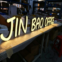 Enseigne lumineuse 3D personnalisée en acier inoxydable et aluminium, rétroéclairée par LED, 5000 lumens, étanche, lettres en relief pour devanture de magasin extérieure