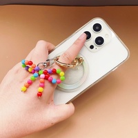 Chaînes de perles papillon, accessoires mobiles, support magnétique pour téléphone compatible avec iPhone MagSafe