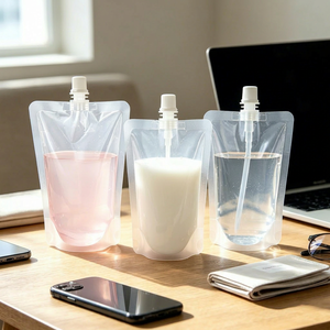 Custom Specification Budget 200ml Transparent Spout Pouch Easy Fill Custom <b>Bag</b> For Holiday Trip <b>Cream</b> Liquid Pack - Product Image 1