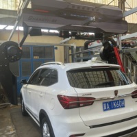 Machine de lavage de voitures entièrement automatique sans contact, robot 360 degrés avec pulvérisation sous le châssis pour atelier automobile