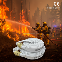 Tuyau d'incendie haute pression 4 pouces avec doublure en PVC et double gaine en polyester pour la lutte contre l'incendie et les secours
