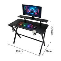 Mesa de Juego para PC, Escritorio para Laptop, Mueble para Oficina en Casa, Estación de Estudio y Trabajo