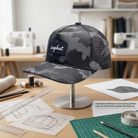 Casquettes de sport de golf personnalisées de haute qualité à 5 panneaux, imperméables, perforées au laser, avec corde hydro-perforée et caoutchouc/PVC